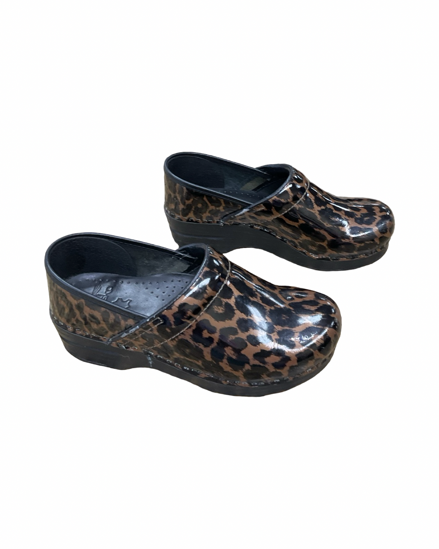 Shoes Flats By Dansko In Black & Gold, Size:8.5
