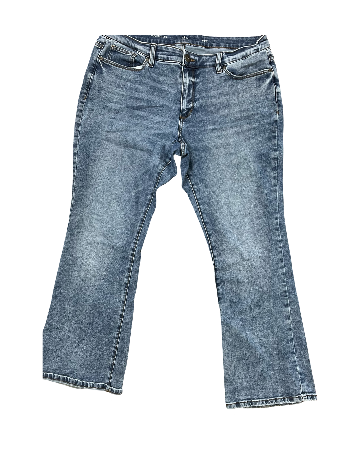 Jeans Boot Cut By St Johns Bay In Blue Denim, Size:16