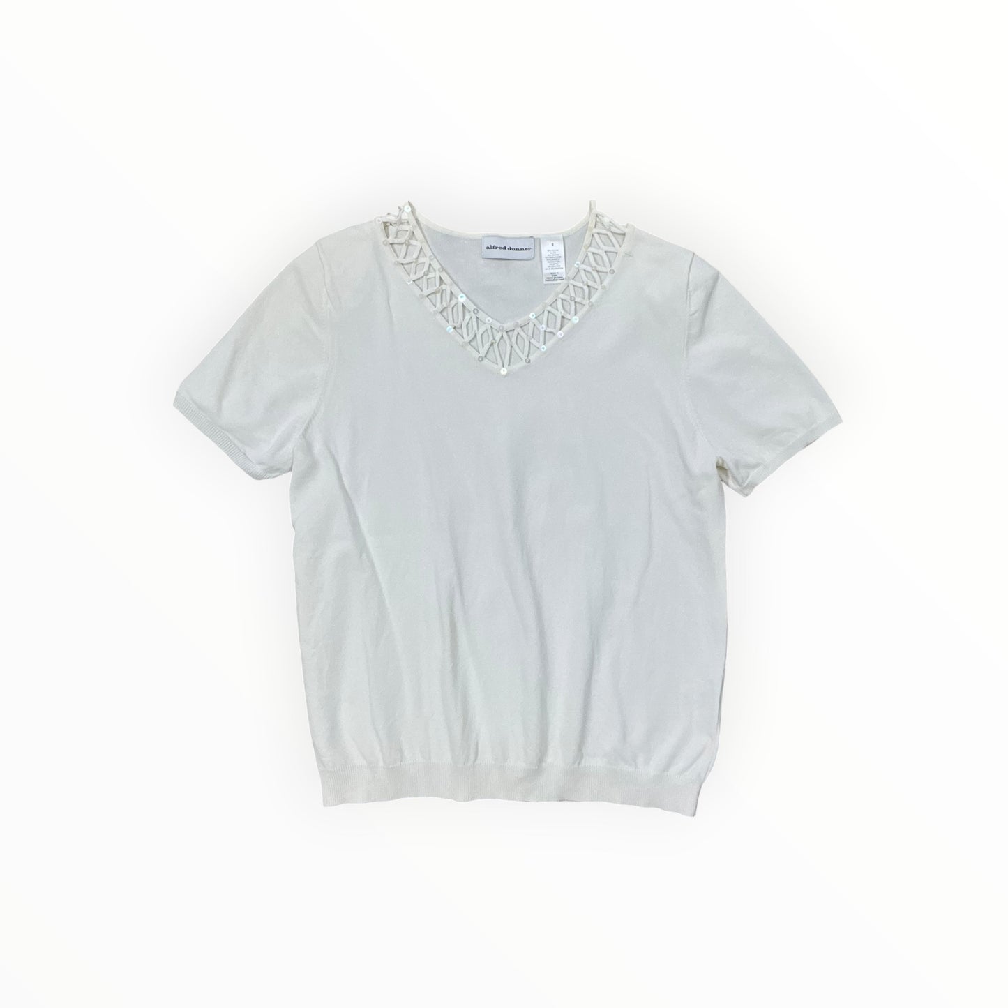 Top Ss By Alfred Dunner In Cream, Size:S