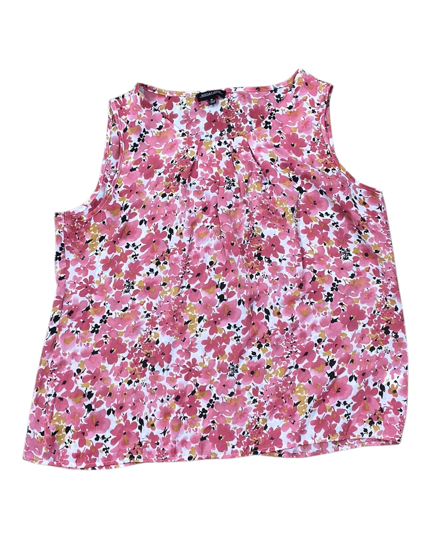 Top Sleeveless By Notations In Pink, Size:Xl