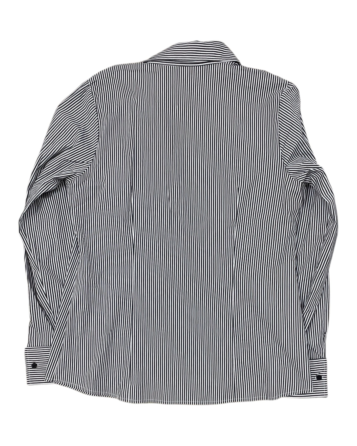 Blouse Ls By Worthington In Grey & White, Size:L
