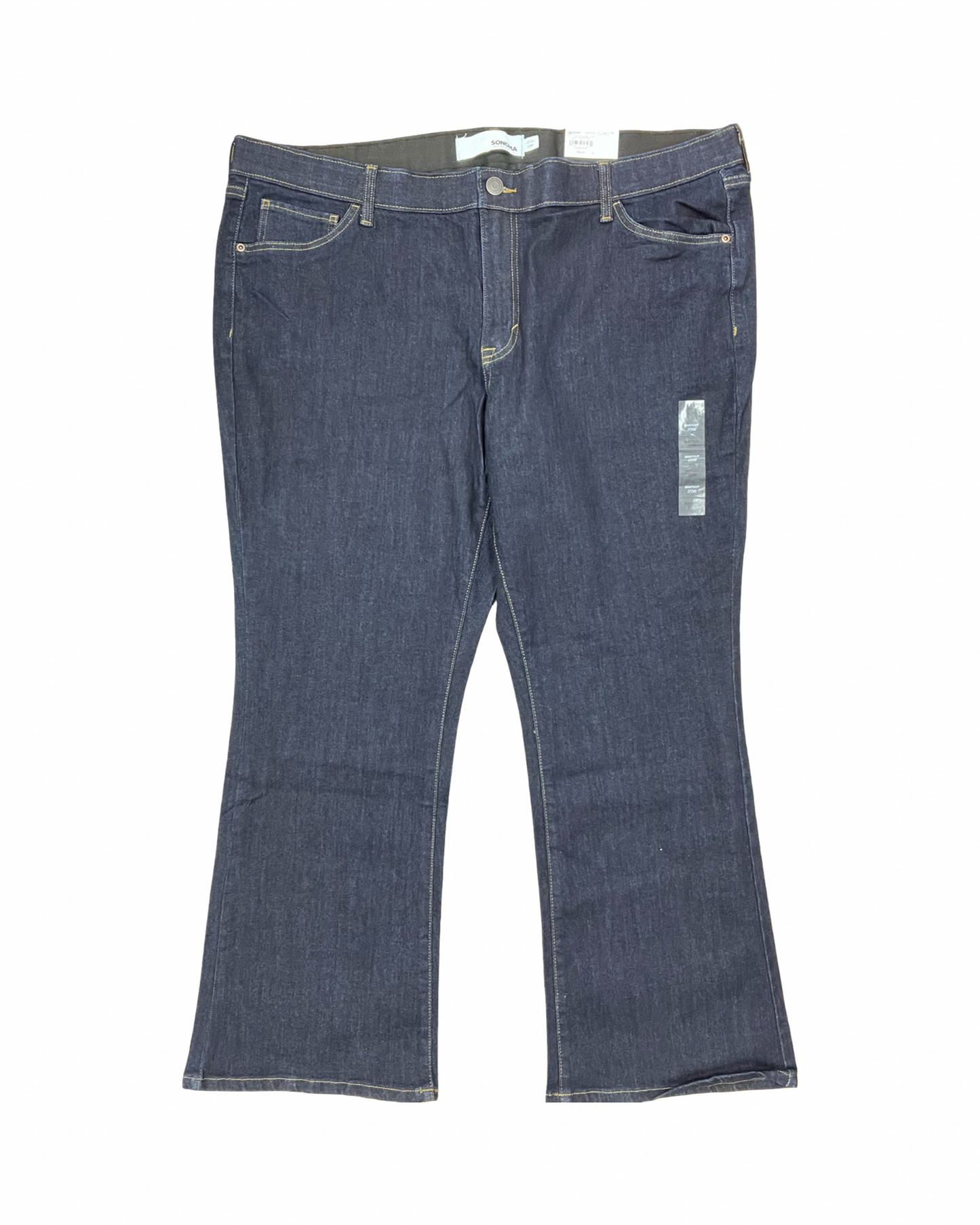 Jeans Straight By Sonoma In Blue Denim, Size:20