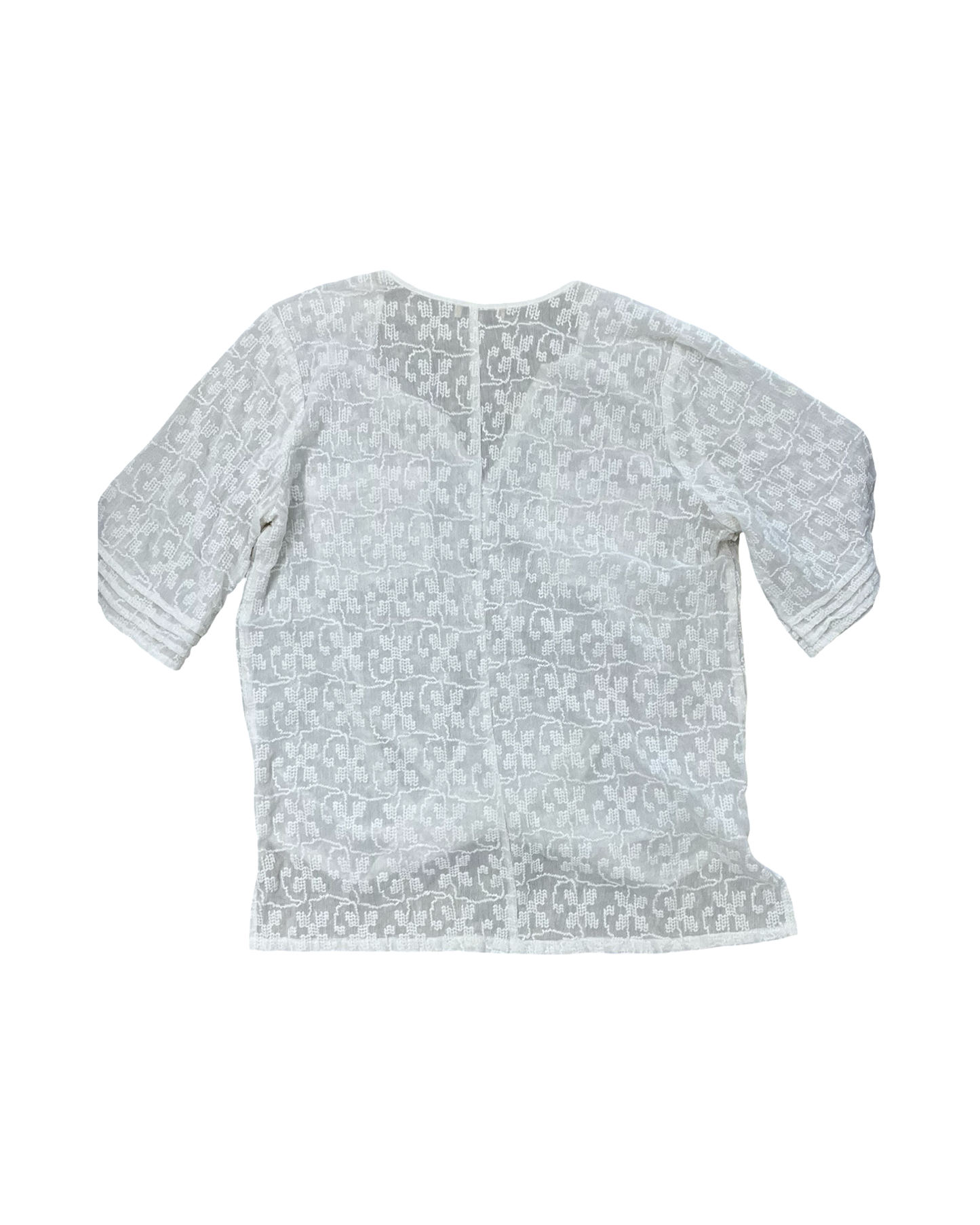 Top 3/4 Sleeve By Democracy In White, Size:L