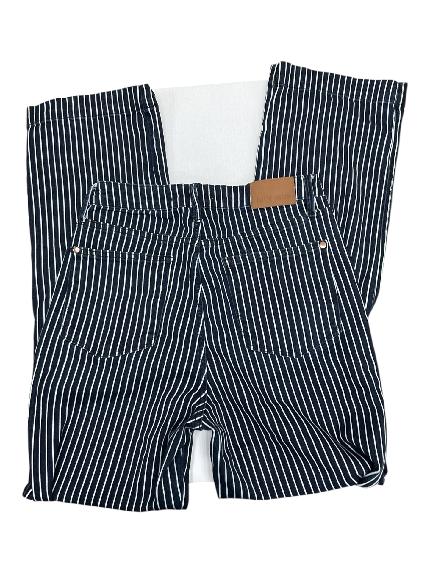 Jeans Boyfriend By Judy Blue In Blue & White, Size:12