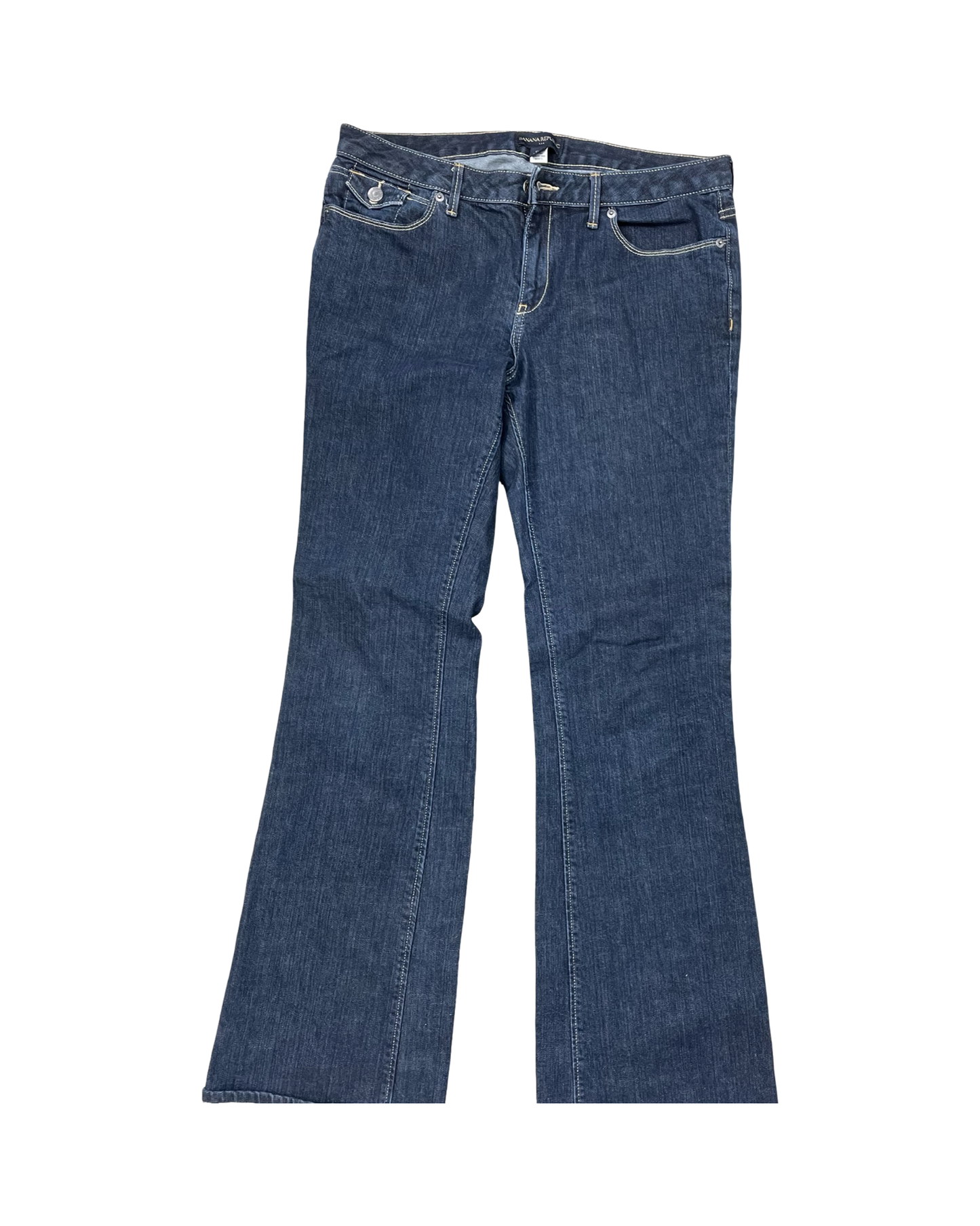 Jeans Flared By Banana Republic In Blue Denim, Size:12L