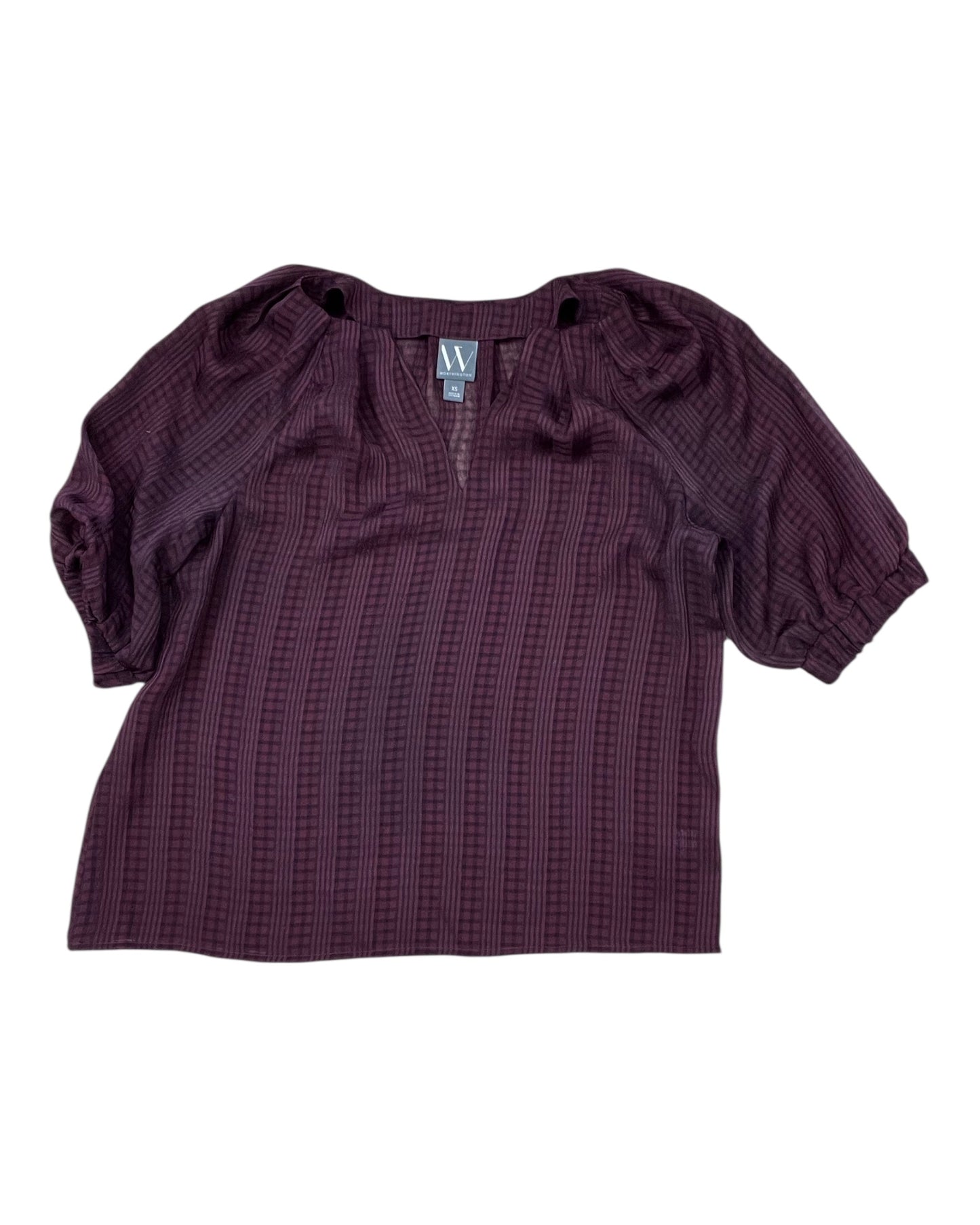 Top Ss By Worthington In Maroon, Size:Xs
