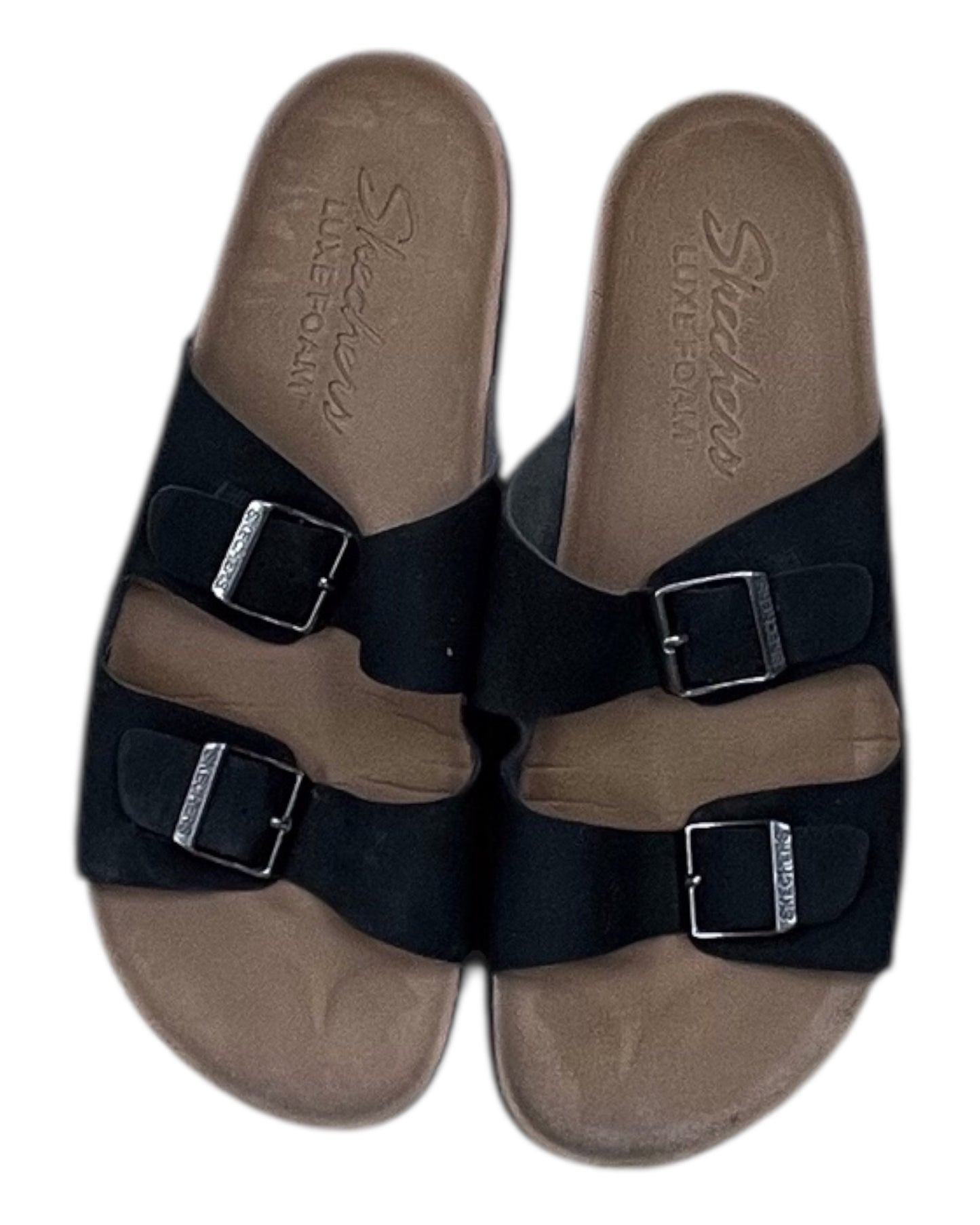 Sandals Flats By Skechers In Black, Size:8
