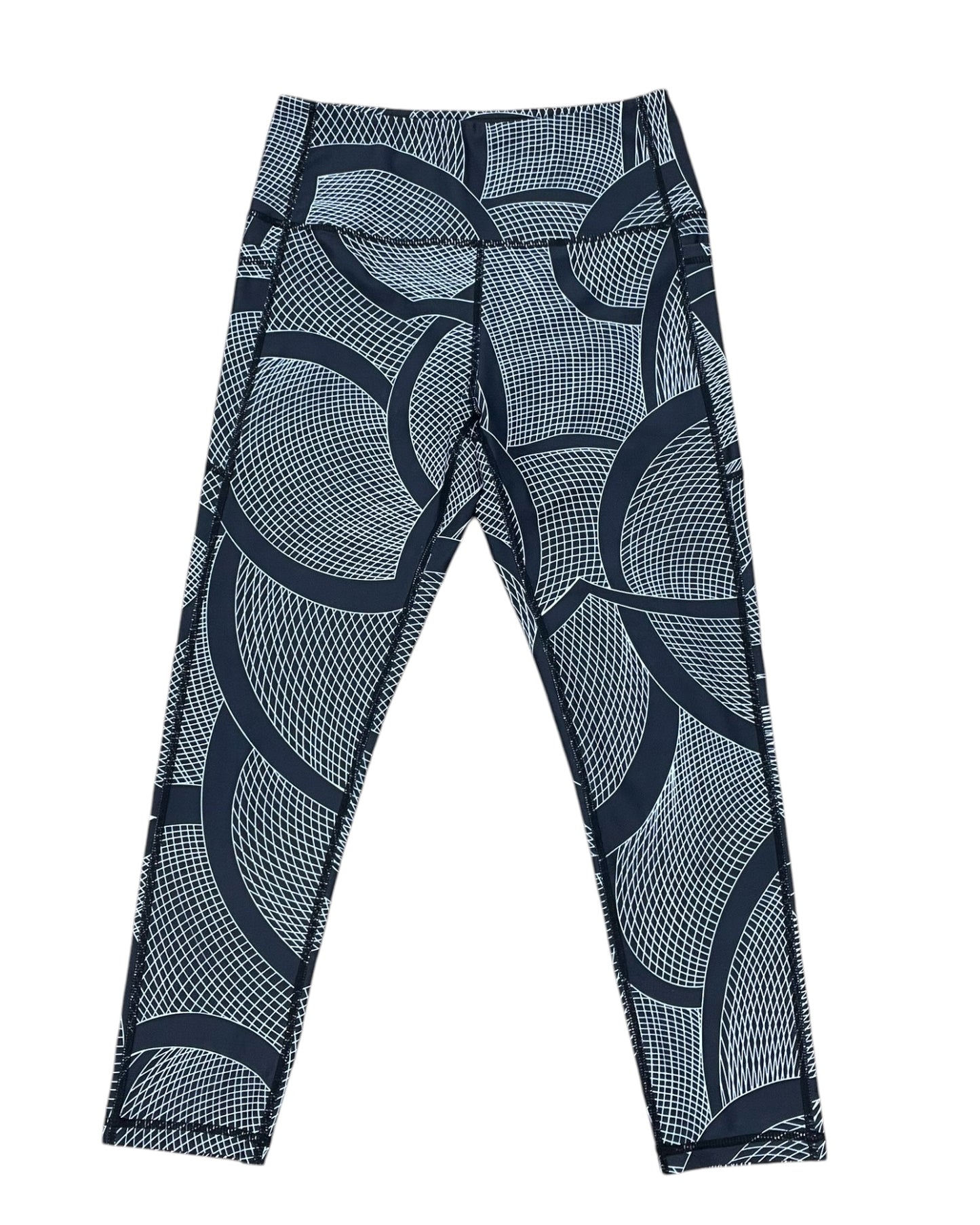 Athletic Leggings Capris By Senita In Black & White, Size:S