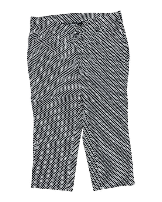 Pants Cropped By Anne Klein In Black & White, Size:12