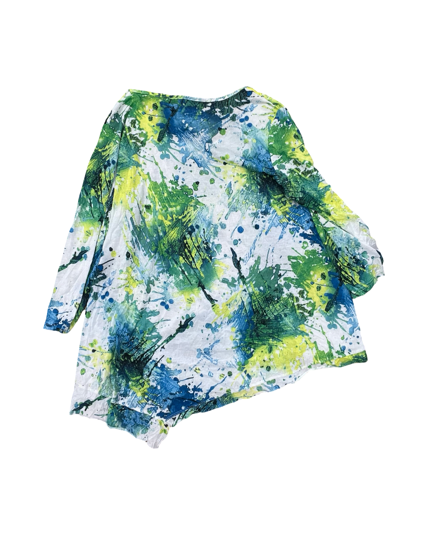 Top Ls By Clothes Mentor In Green & White, Size:L