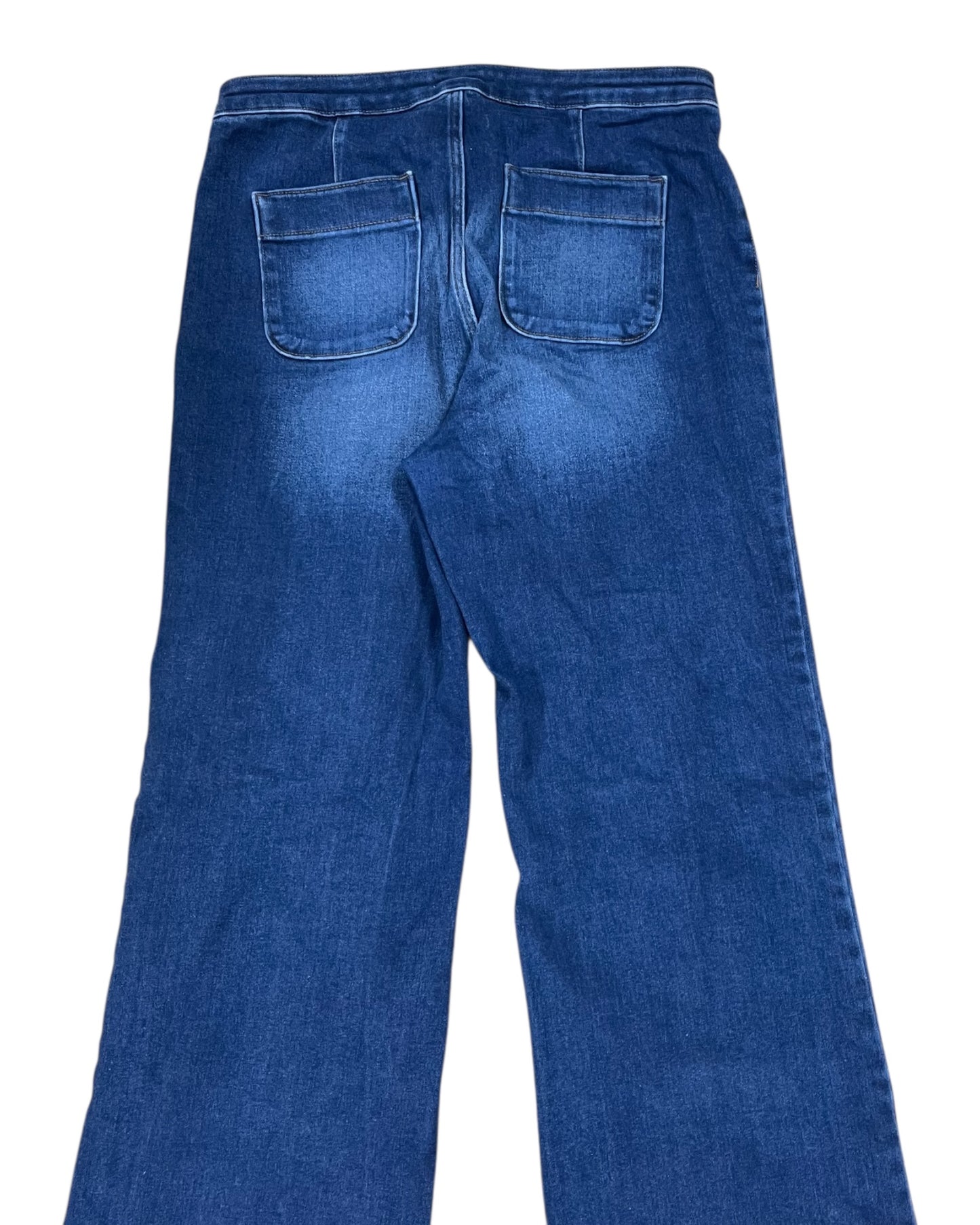 Jeans Straight By Clothes Mentor In Blue Denim, Size:14
