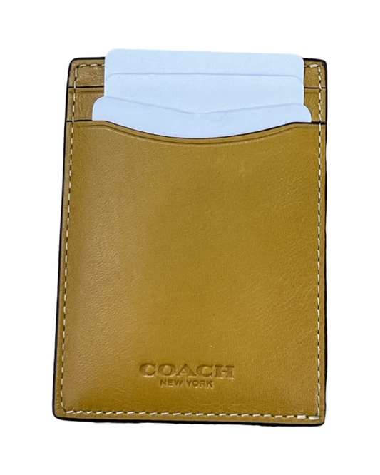 Id/Card Holder Designer By Coach In Yellow