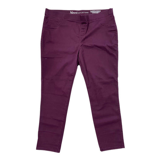 Pants Dress By Natural Reflections In Maroon, Size:1X