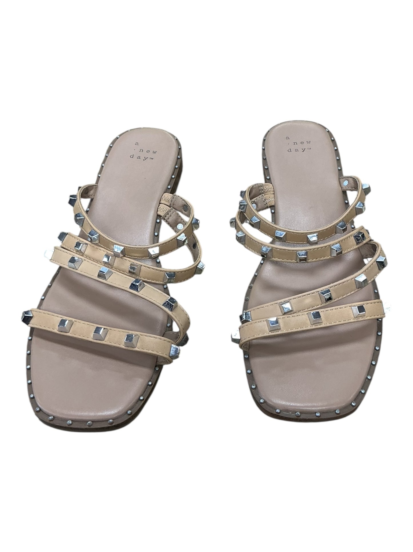 Sandals Flats By A New Day In Tan, Size:9.5