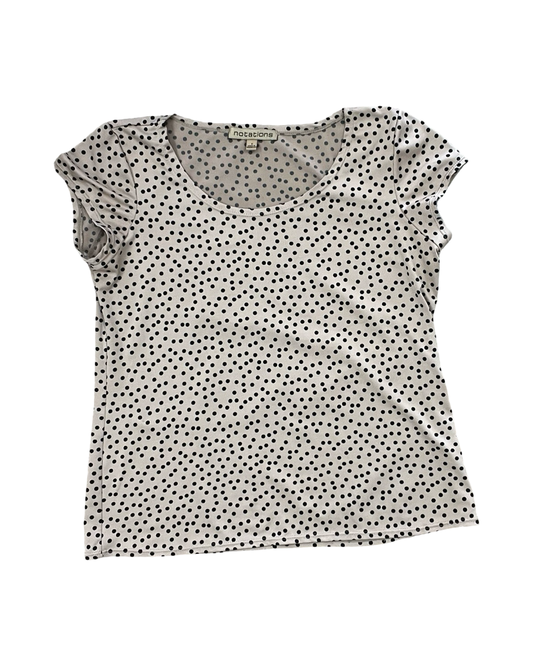 Top Ss By Notations In Black & Brown, Size:S