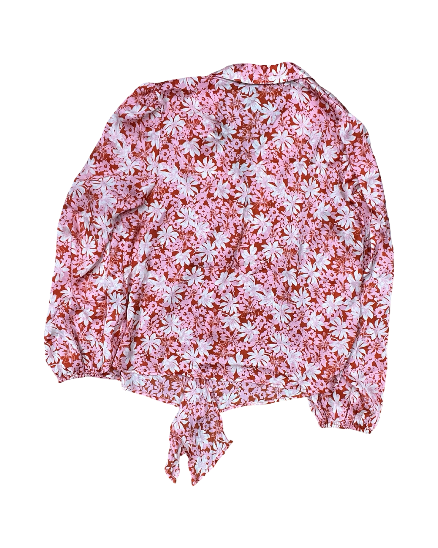 Top Ls By Clothes Mentor In Orange & Pink, Size:M
