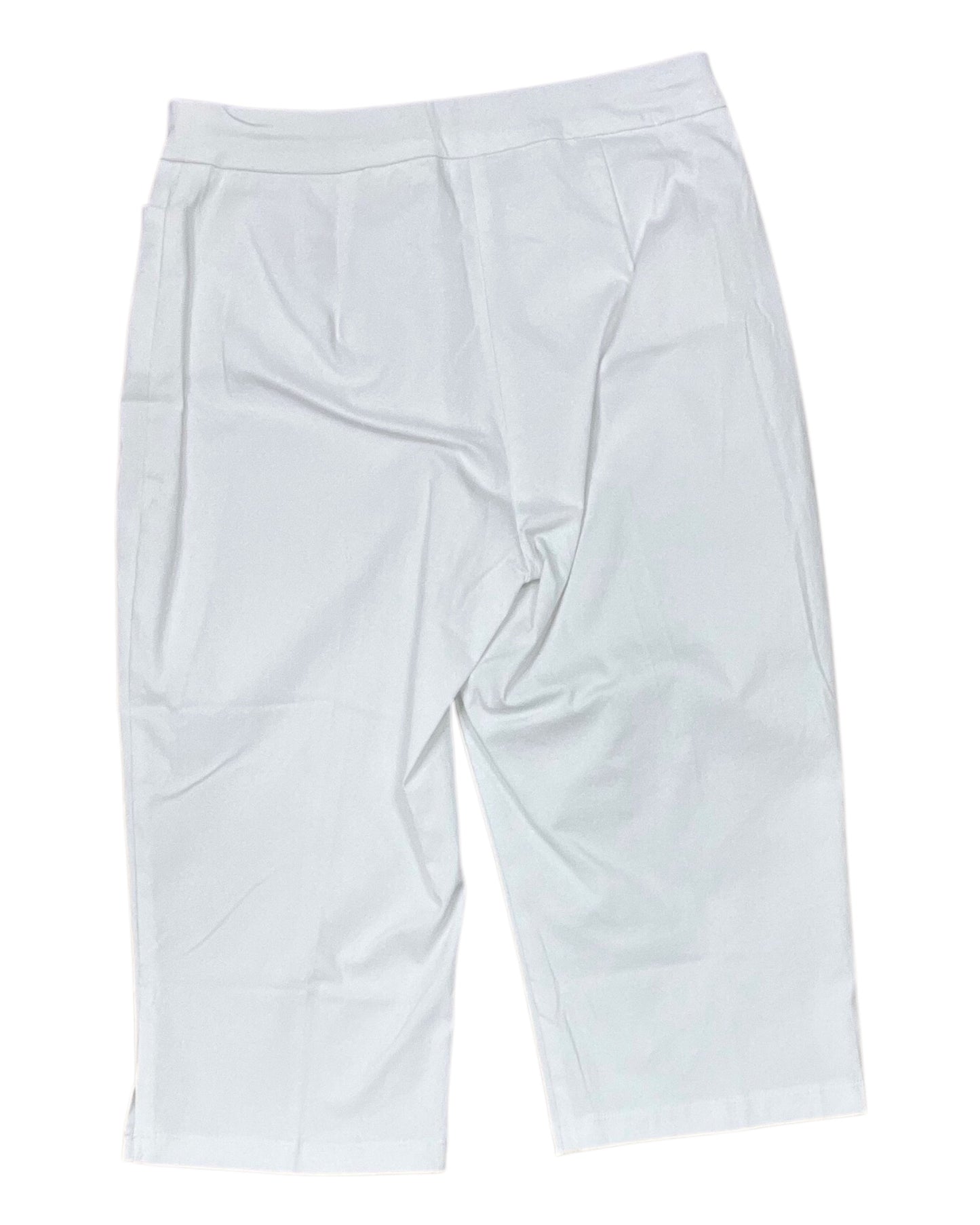 Pants Cropped By Susan Graver In White, Size:Xs