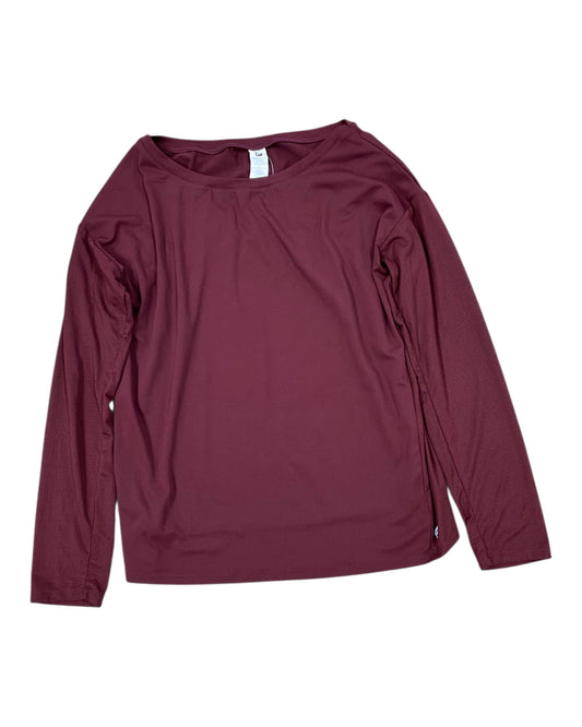 Top Ls By Fabletics In Maroon, Size:M