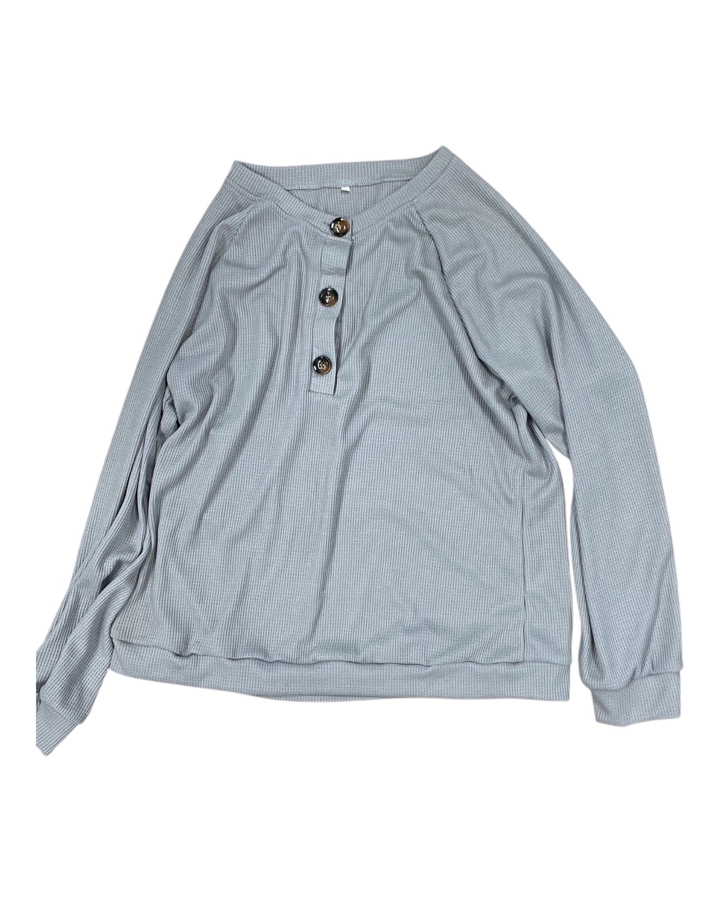 Top Ls By Clothes Mentor In Grey, Size:L