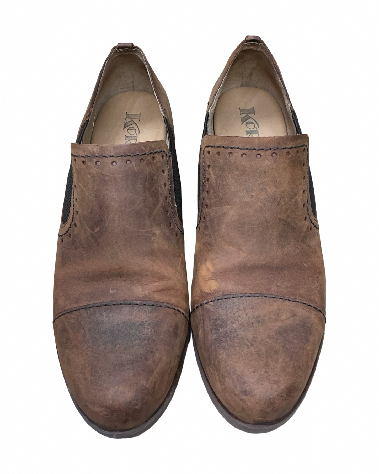 Boots Ankle Flats By Korks In Bronze, Size:8.5