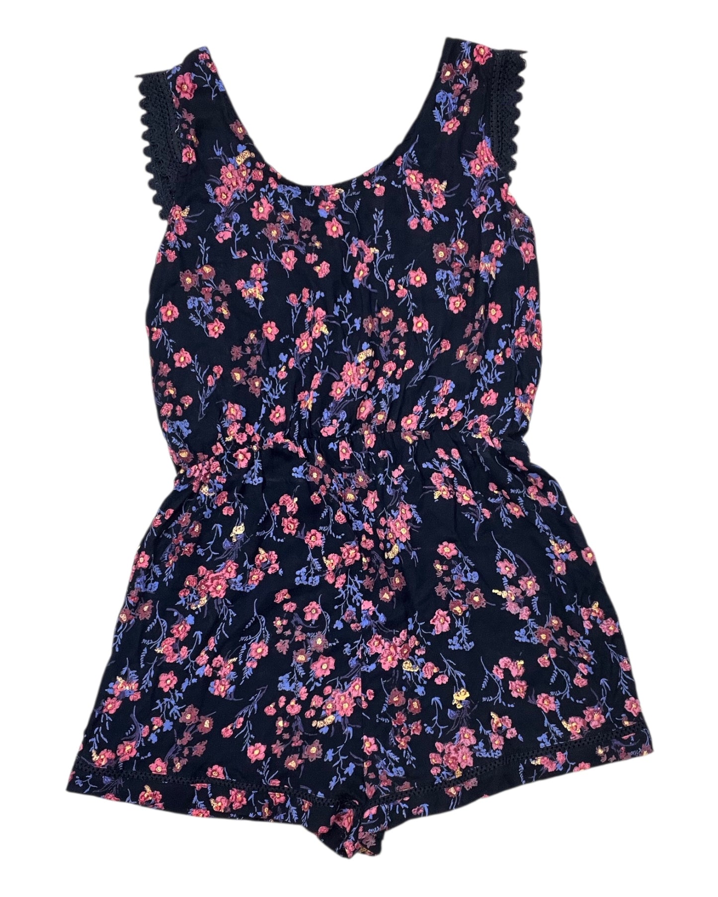 Romper By Clothes Mentor In Black & Pink, Size:Xl