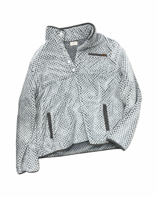 Sweatshirt Collar By Simply Southern In Grey, Size:1X