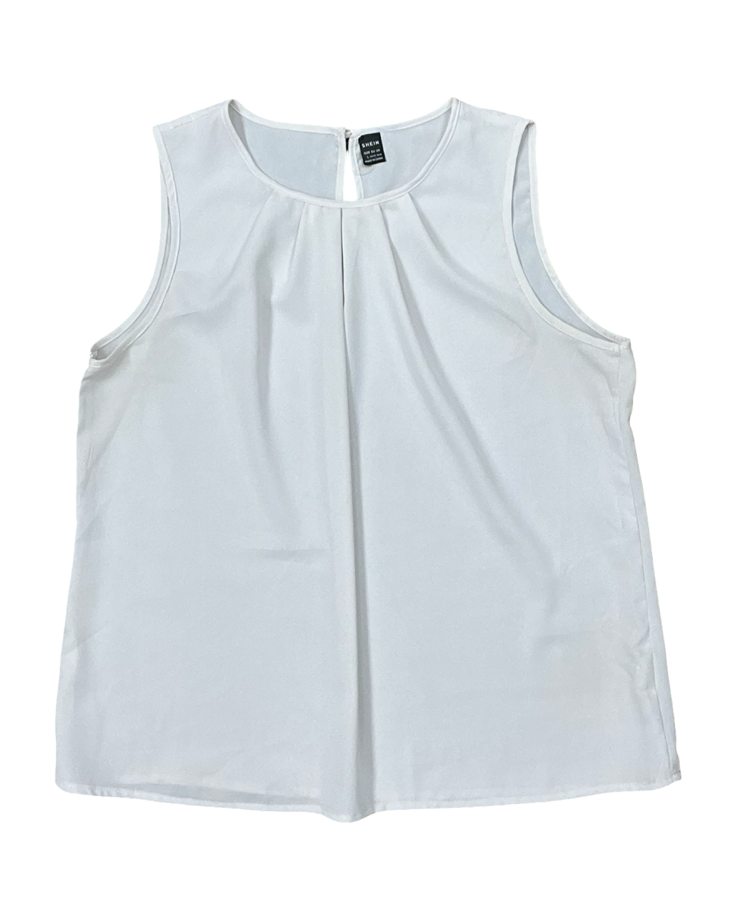 Top Sleeveless By Shein In White, Size:L