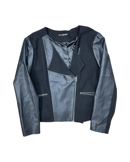 Jacket Moto By Maurices In Black, Size:2X