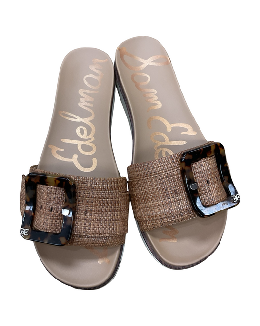 Sandals Flats By Sam Edelman In Brown, Size:7.5