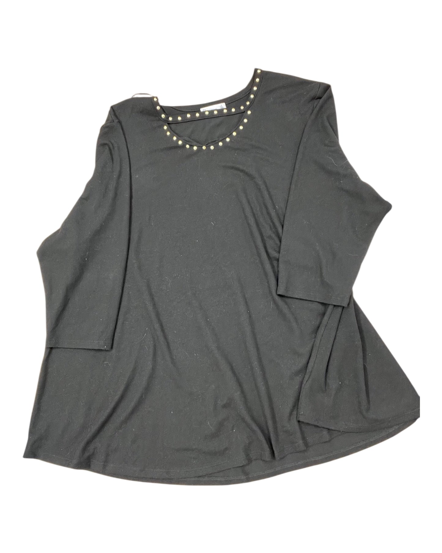 Top 3/4 Sleeve By 89Th And Madison In Black, Size:3X
