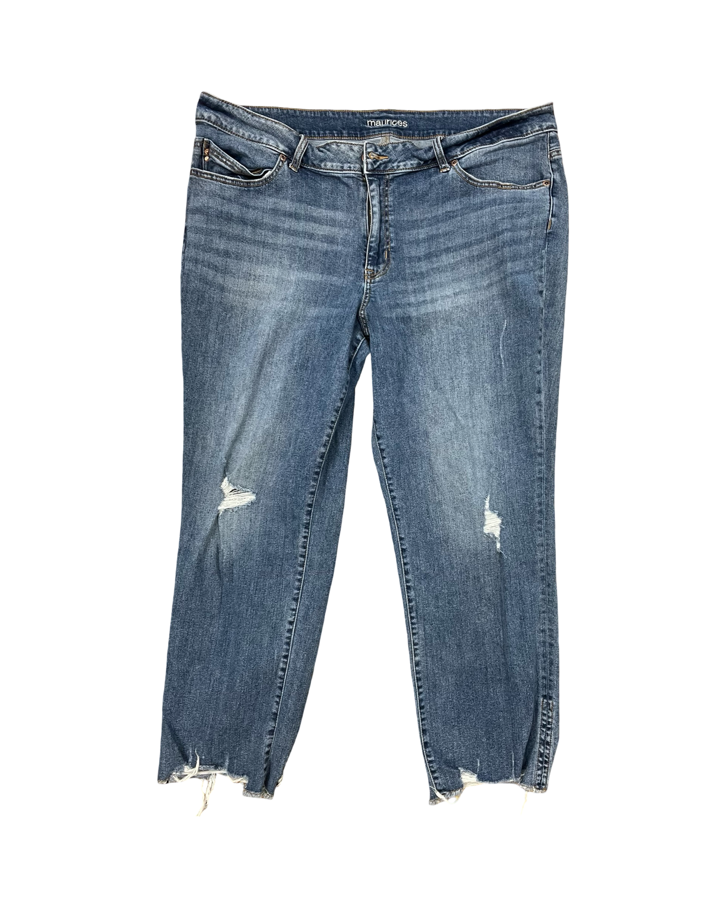 Jeans Straight By Maurices In Blue Denim, Size:22