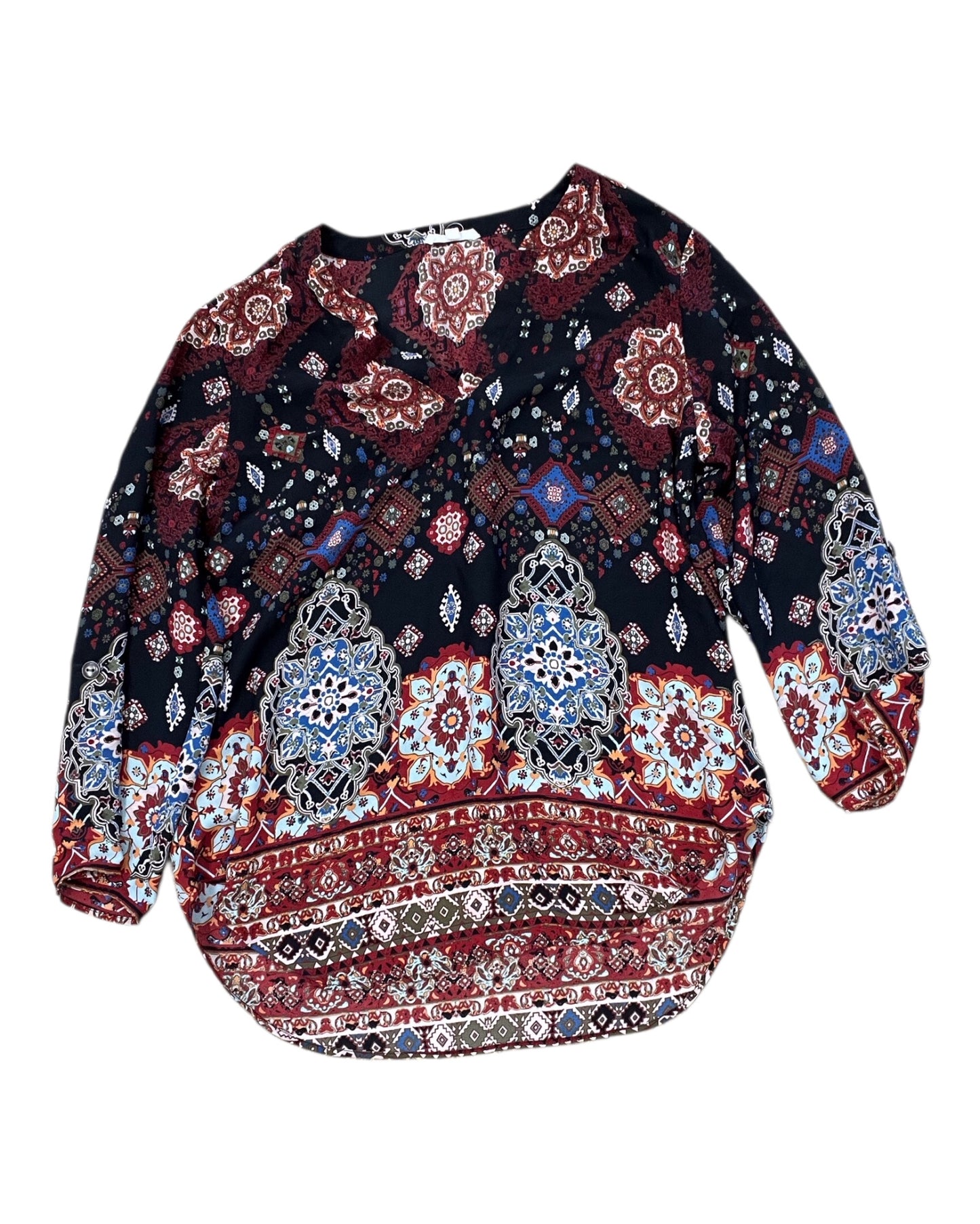Top 3/4 Sleeve By Maurices In Black, Size:S