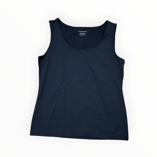 Tank Top By Charter Club In Black, Size:M