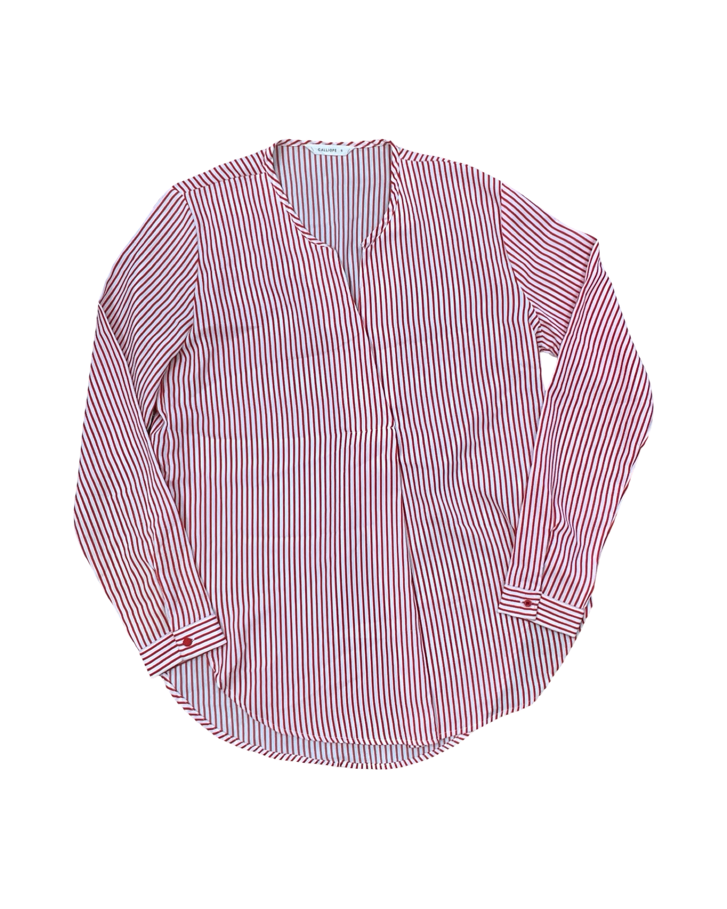 Top Ls By Clothes Mentor In Red & White, Size:S