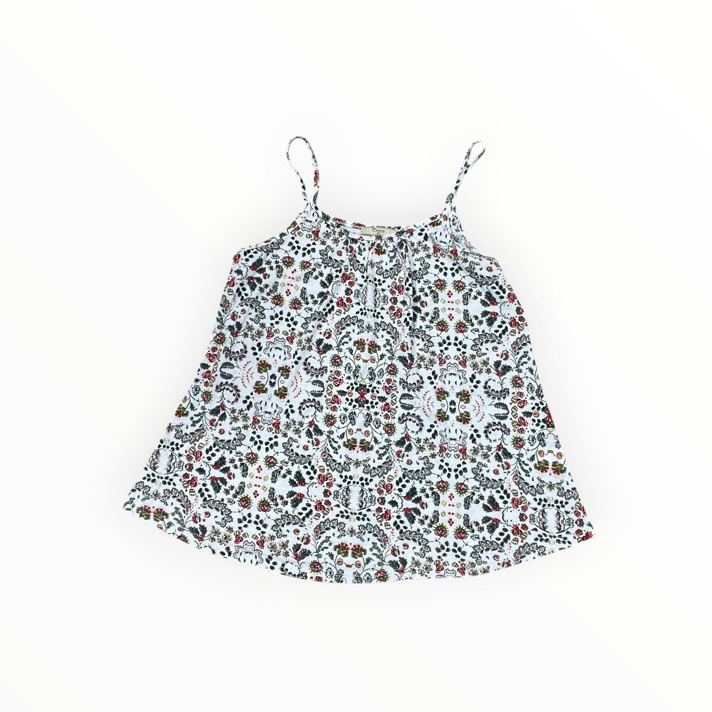 Top Cami By Clothes Mentor In Green & White, Size:M