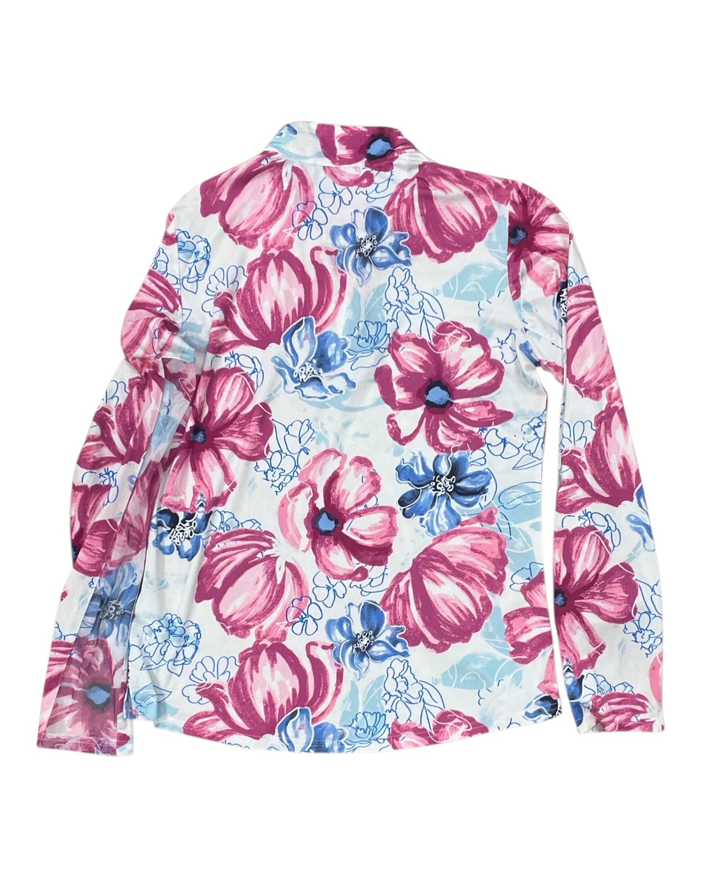 Top Ls By Clothes Mentor In Blue & Pink, Size:M