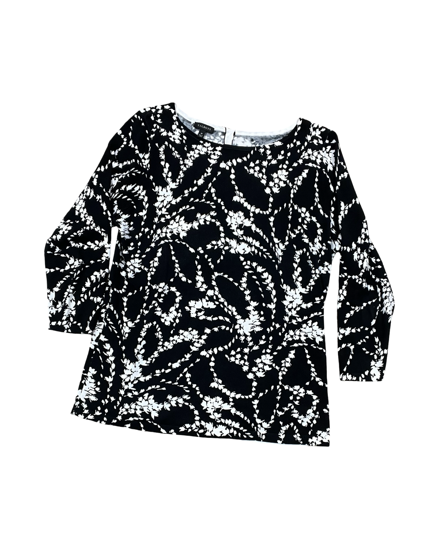 Top Ls By Talbots In Black & White, Size:M