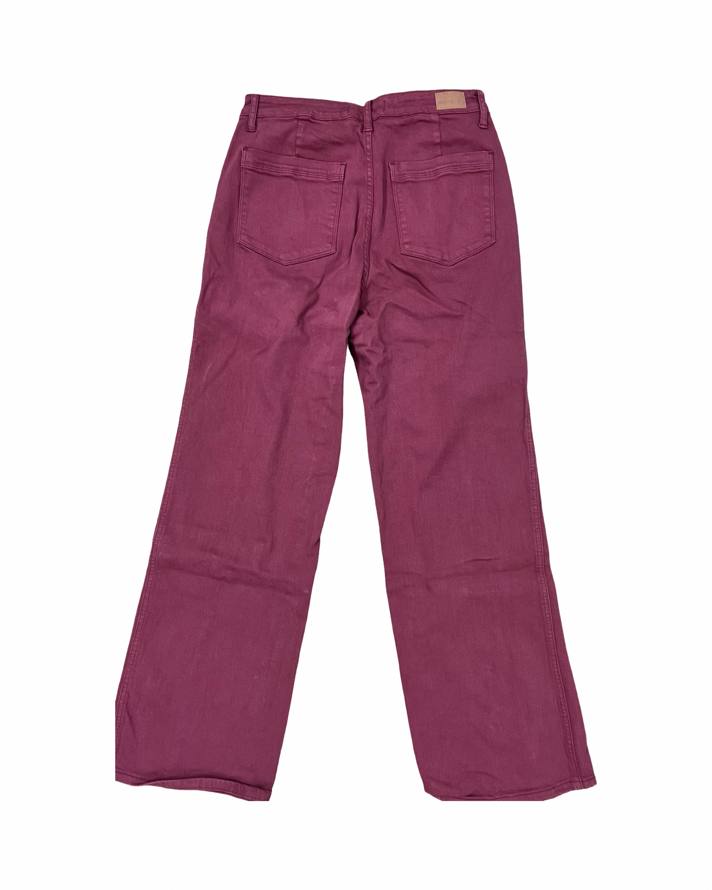 Jeans Wide Leg By Judy Blue In Maroon, Size:10