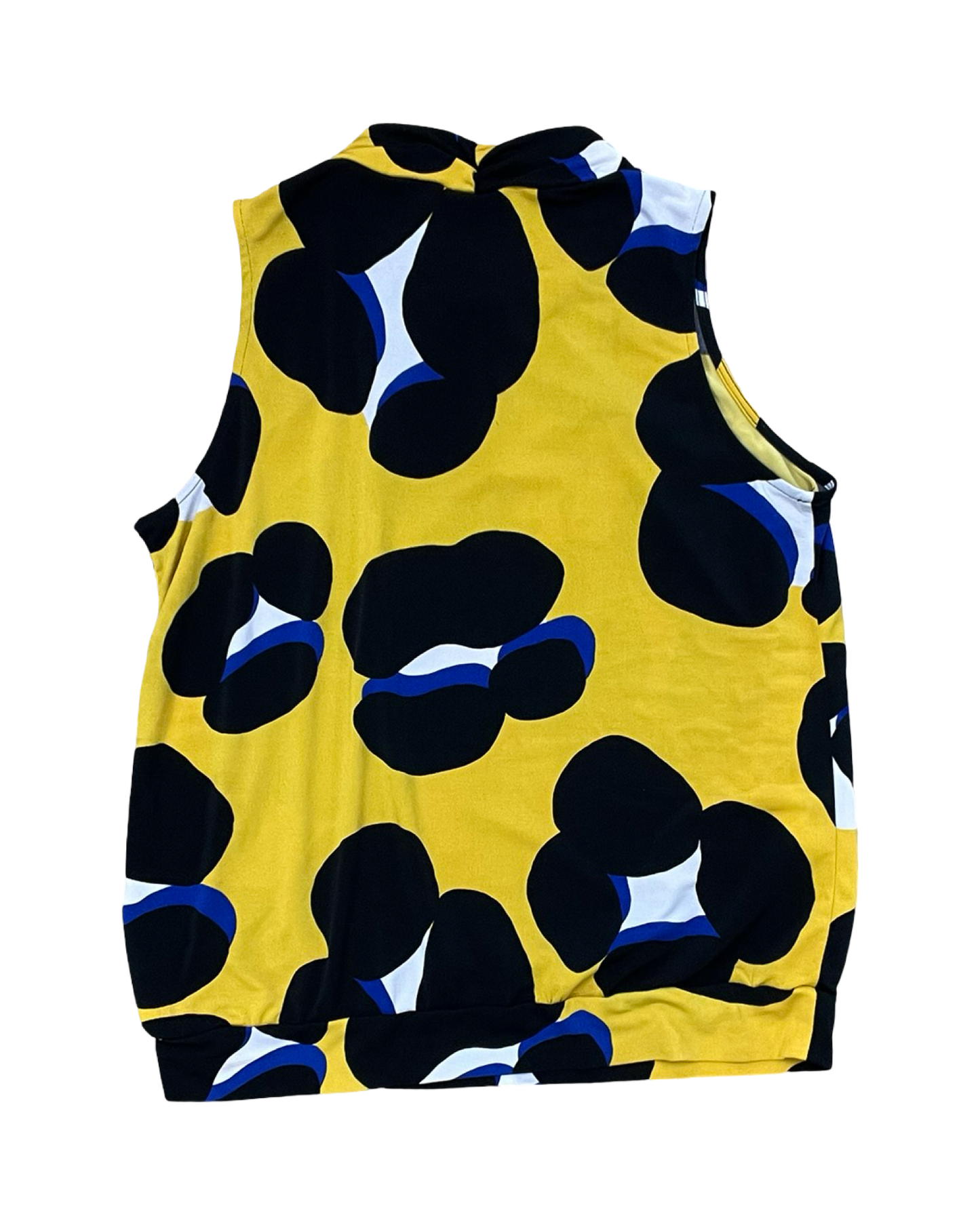Top Sleeveless By Worthington In Black & Yellow, Size:Mp