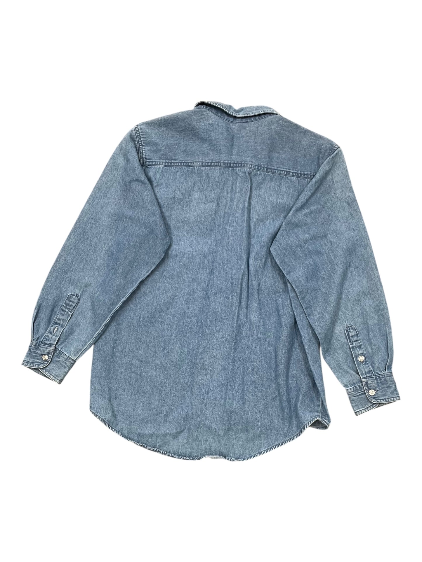 Blouse Ls By Clothes Mentor In Blue Denim, Size:S