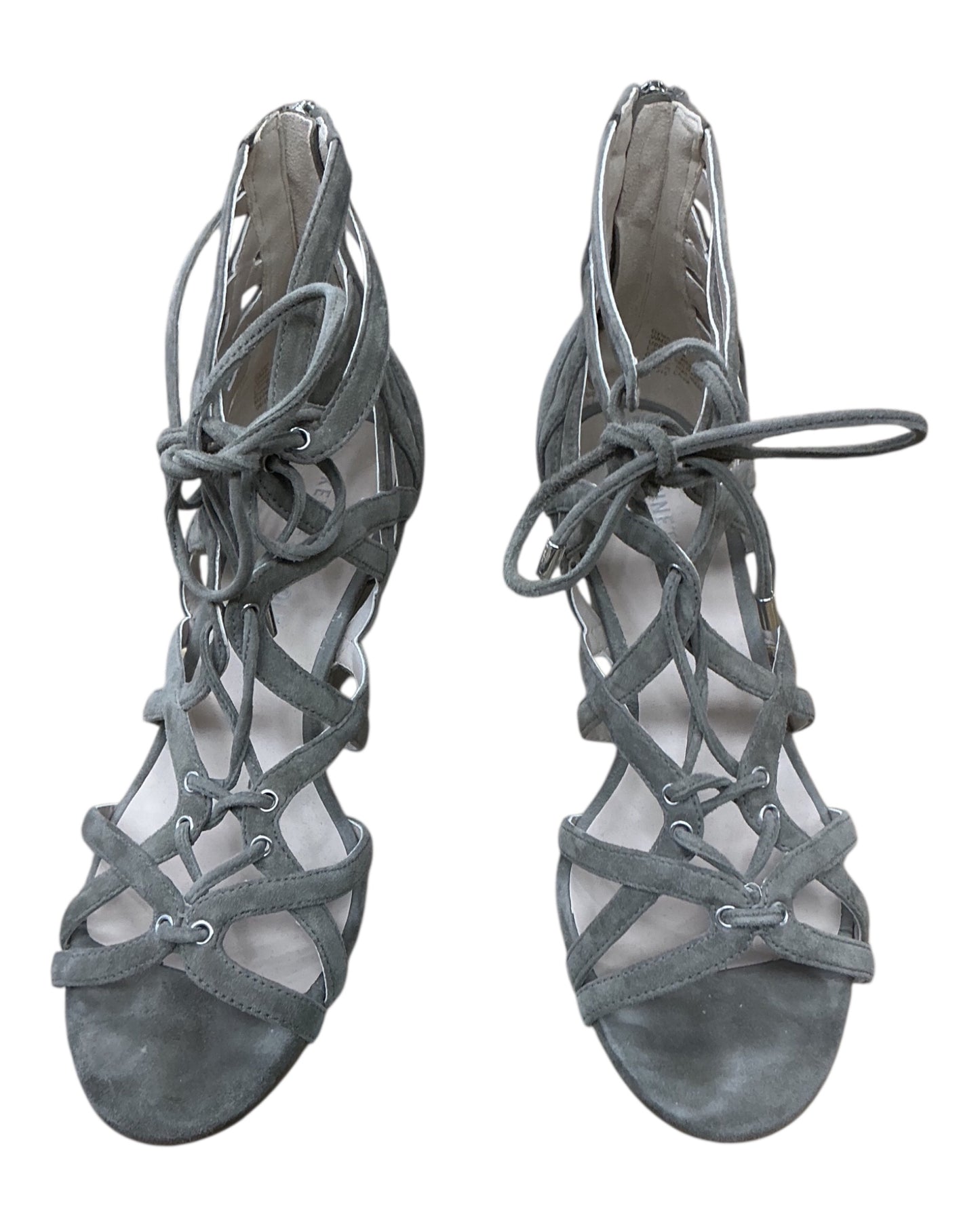 Sandals Heels Block By Kenneth Cole In Grey, Size:6.5