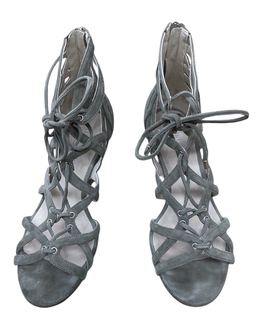 Sandals Heels Block By Kenneth Cole In Grey, Size:6.5