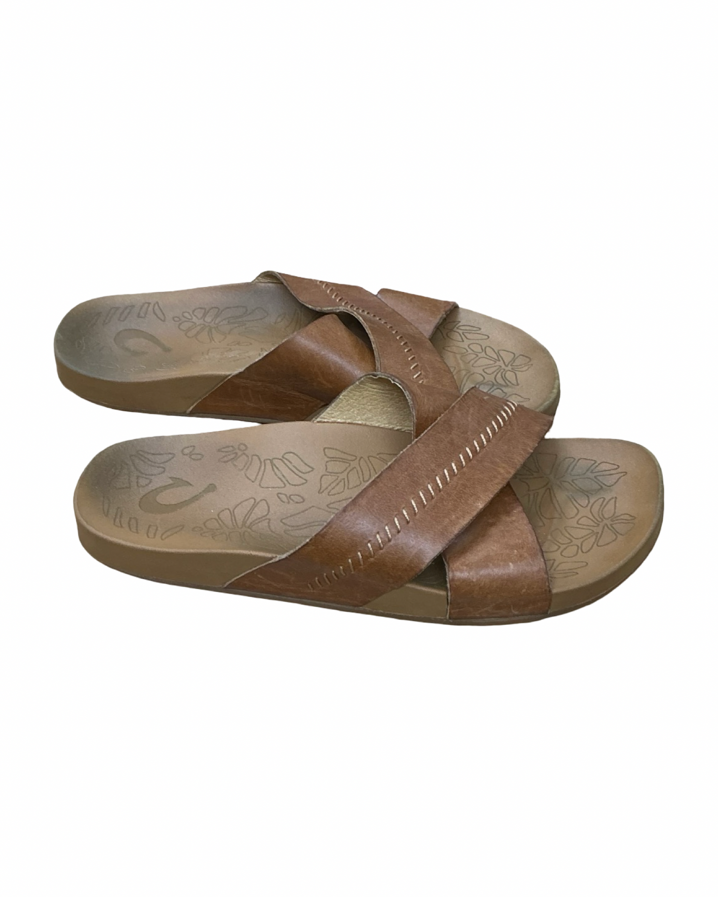 Sandals Flats By Olukai In Brown, Size:9
