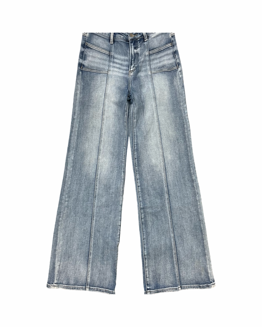 Jeans Wide Leg By Risen In Blue Denim, Size:6