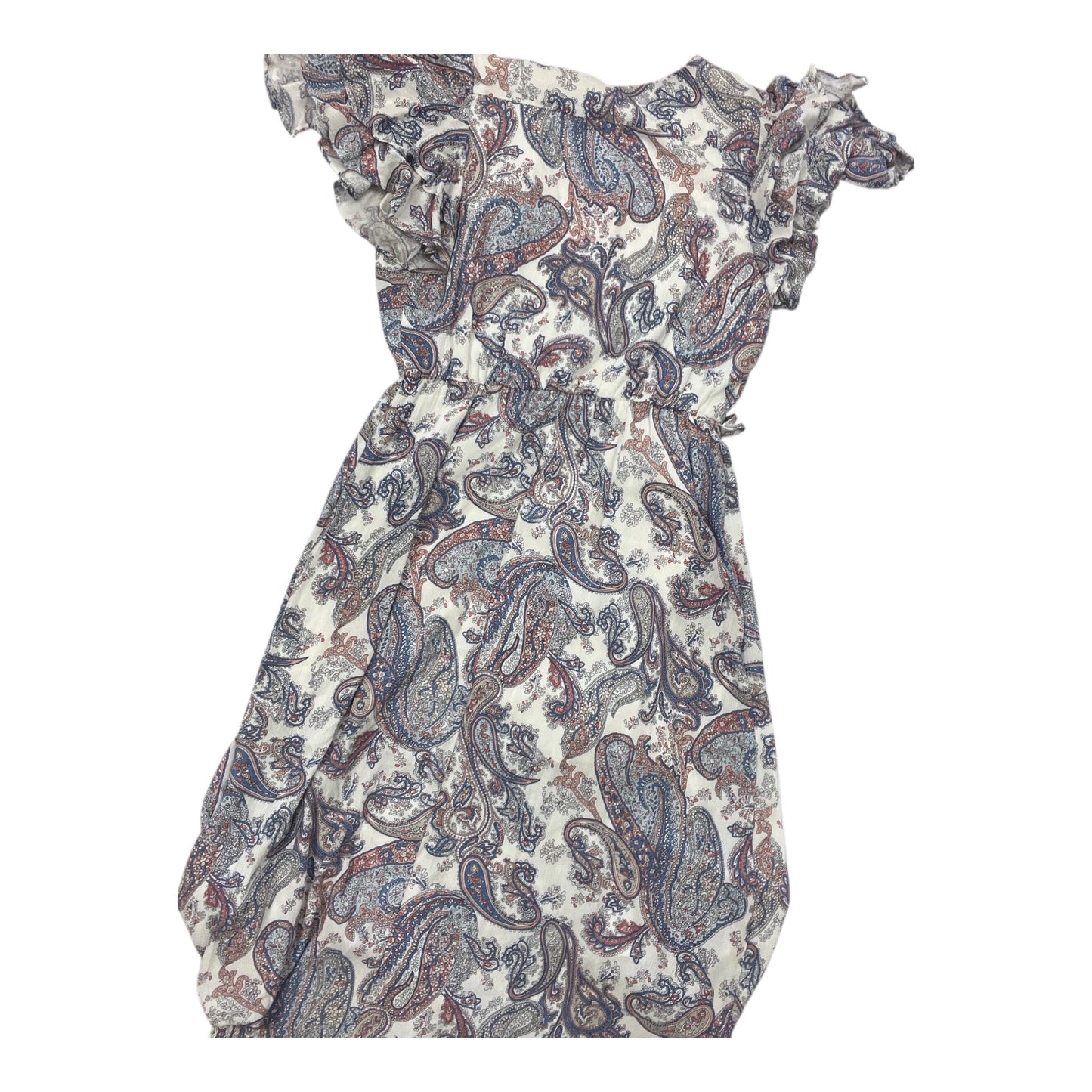 Dress Casual Maxi By C Est. 1946 In Blue & White, Size:L