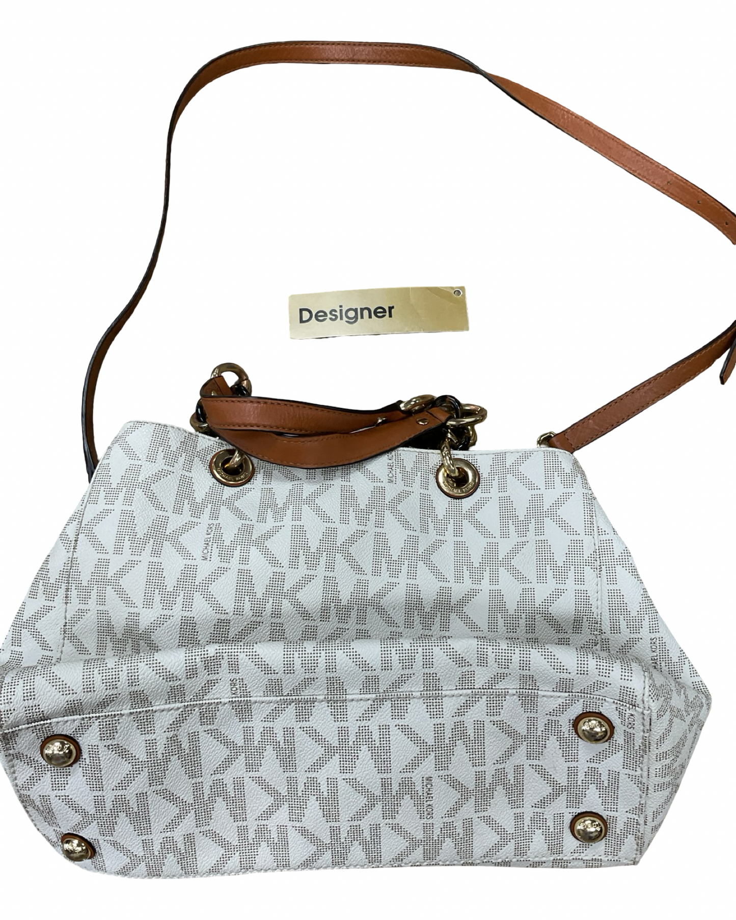 Handbag Designer By Michael Kors In Cream, Size:Medium