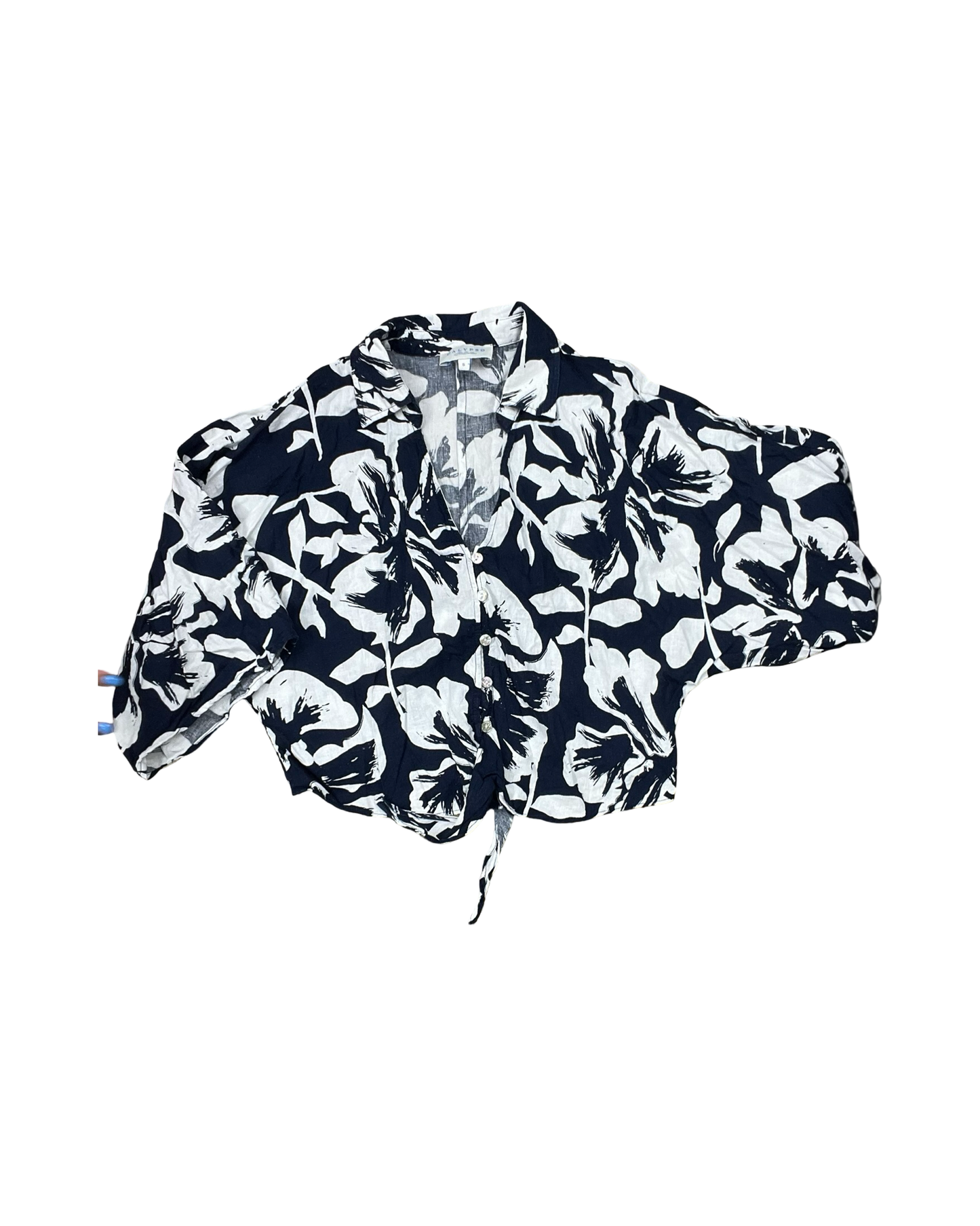 Blouse Ss By Calypso St Barth In Blue & White, Size:S