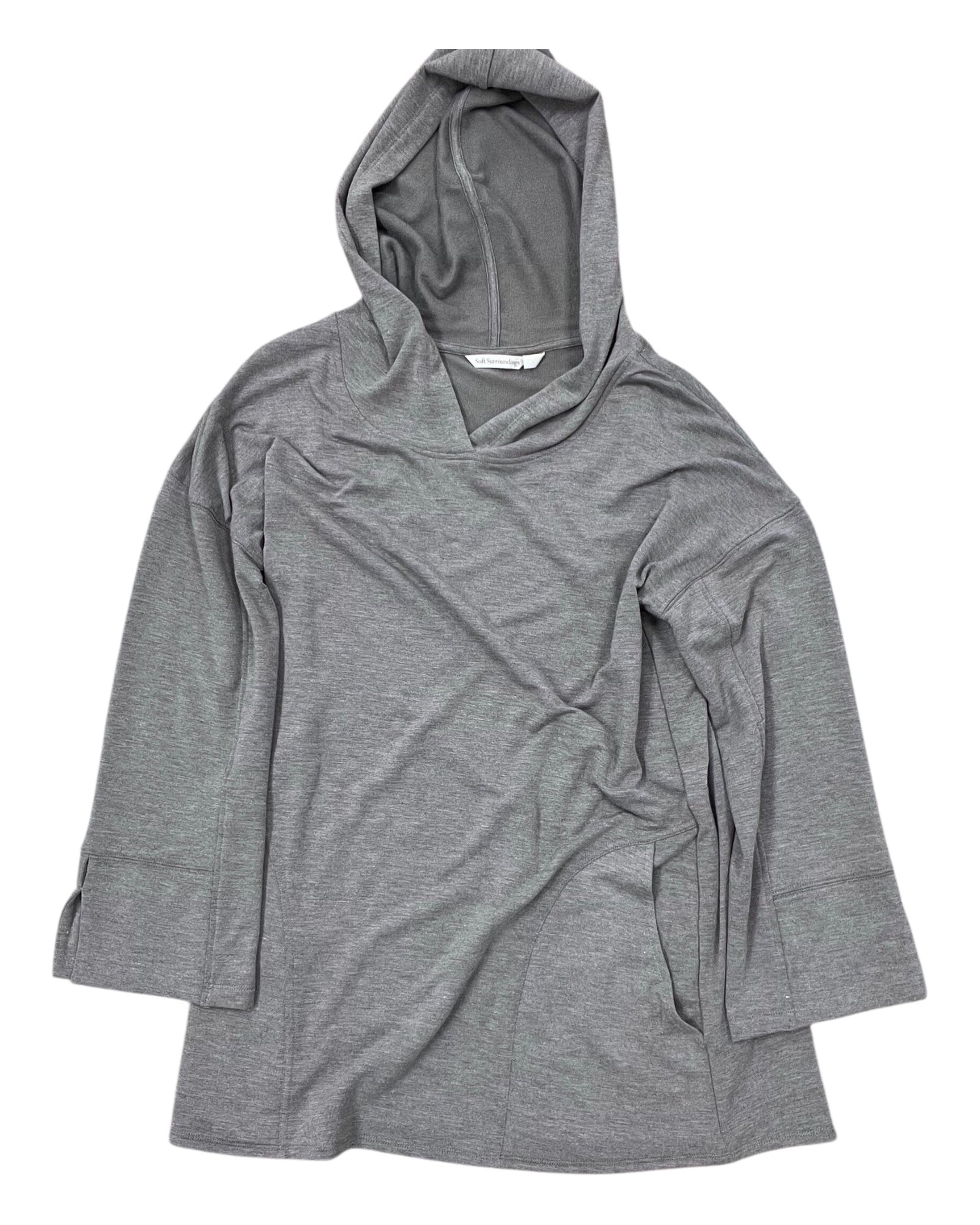 Sweatshirt Hoodie By Soft Surroundings In Taupe, Size:Xs