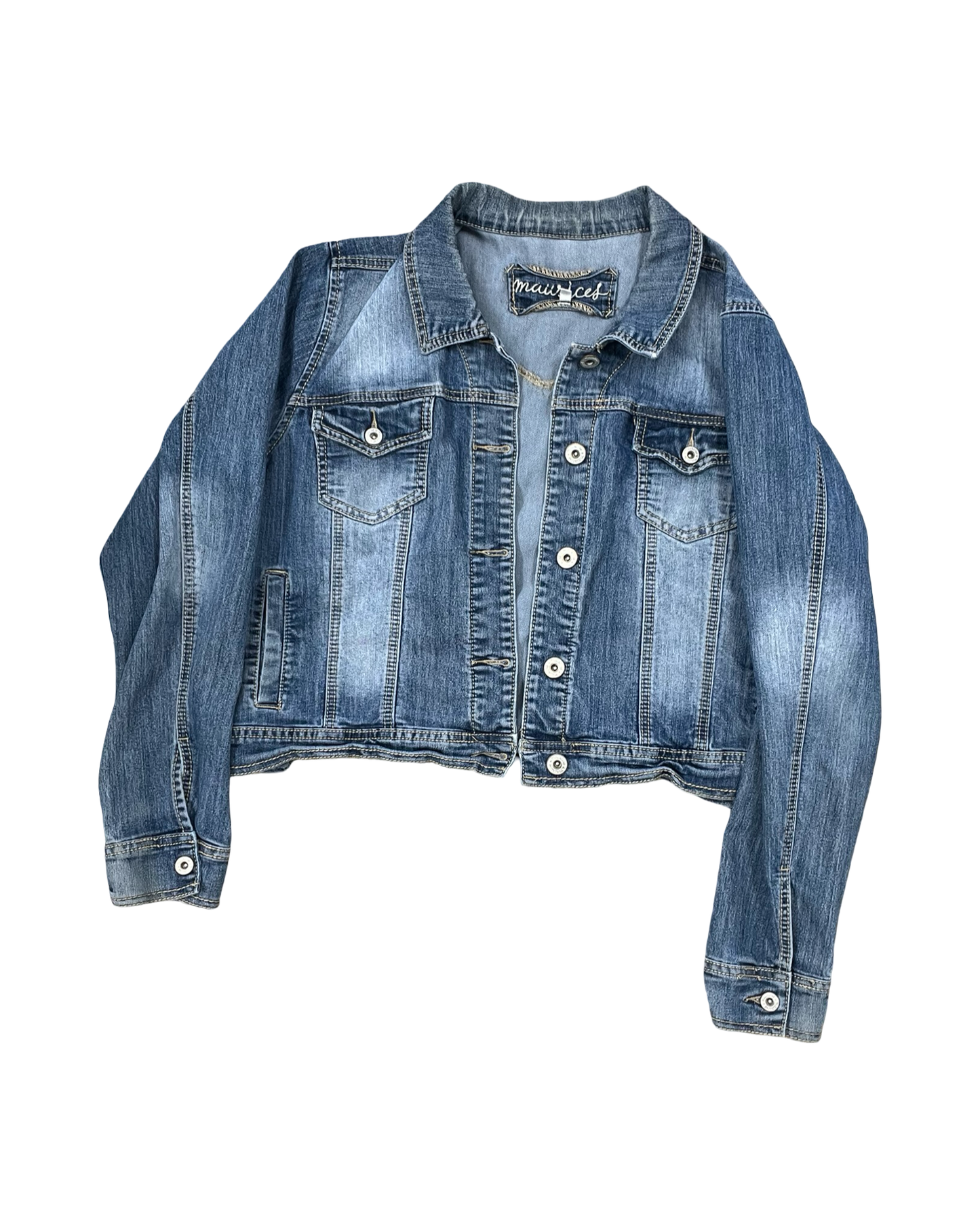 Jacket Denim By Maurices In Blue Denim, Size:2X