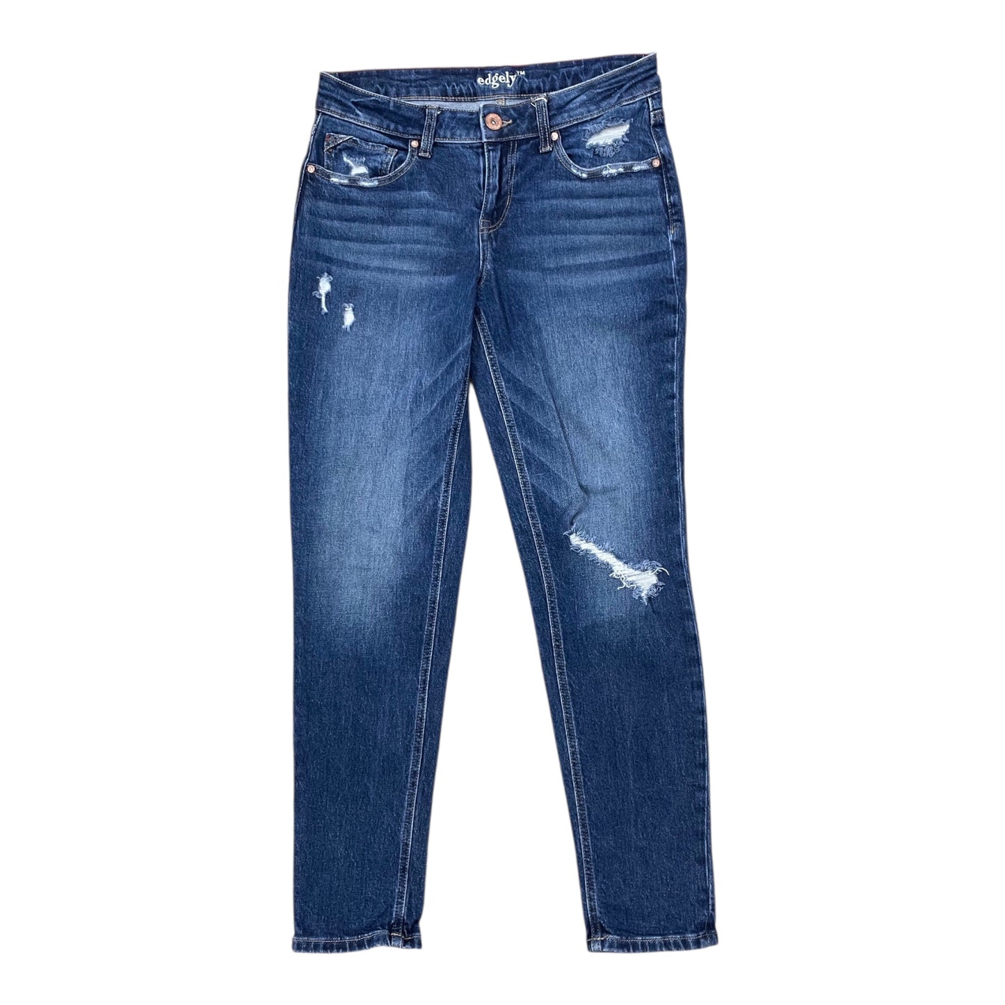 Jeans Skinny By Edgely In Blue Denim, Size:6